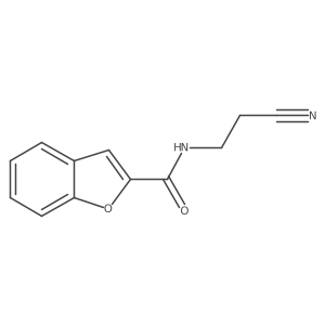 2-Benzofurancarboxamide, N-(2-cyanoethyl)- Structure