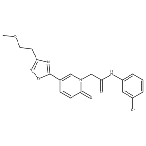 N-(3-bromophenyl)-2-(5-(3-(2-methoxyethyl)-1,2,4-oxadiazol-5-yl)-2-oxopyridin-1(2H)-yl)acetamide结构式