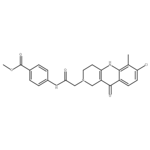 methyl 4-(2-(7-chloro-6-methyl-10-oxo-3,4-dihydrobenzo[b][1,6]naphthyridin-2(1H,5H,10H)-yl)acetamido)benzoate结构式