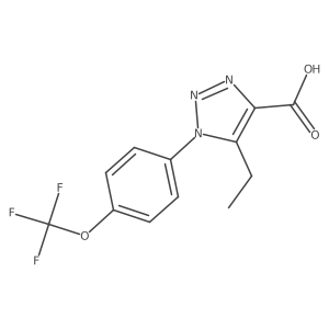 5-ethyl-1-[4-(trifluoromethoxy)phenyl]-1H-1,2,3-triazole-4-carboxylic acid Structure