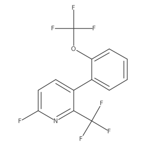 Pyridine, 6-fluoro-3-[2-(trifluoromethoxy)phenyl]-2-(trifluoromethyl)- Structure