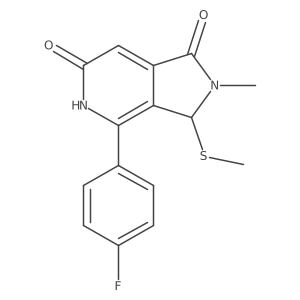 4-(4-Fluorophenyl)-2-methyl-3-(methylthio)-2,3-dihydro-1H-pyrrolo[3,4-c]pyridine-1,6(5H)-dione结构式