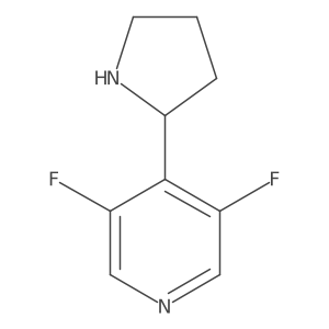 (R)-3,5-Difluoro-4-(pyrrolidin-2-YL)pyridine 2hcl Structure