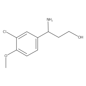3-Amino-3-(3-chloro-4-methoxyphenyl)propan-1-ol Structure