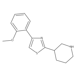 3-[4-(2-Methoxyphenyl)-1,3-thiazol-2-yl]piperidine Structure