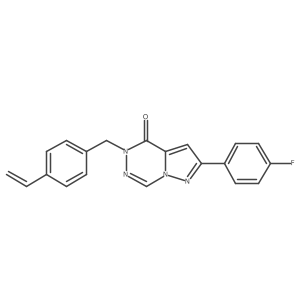 5-(4-ethenylbenzyl)-2-(4-fluorophenyl)pyrazolo[1,5-d][1,2,4]triazin-4(5H)-one结构式