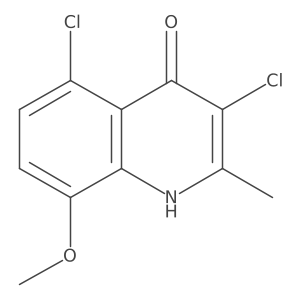 3,5-Dichloro-4-hydroxy-8-methoxy-2-methylquinoline Structure