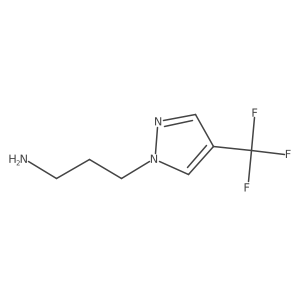 3-[4-(trifluoromethyl)-1H-pyrazol-1-yl]propan-1-amine结构式