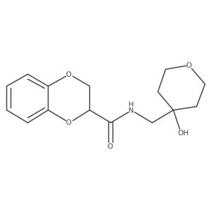 N-((4-hydroxytetrahydro-2H-pyran-4-yl)methyl)-2,3-dihydrobenzo[b][1,4]dioxine-2-carboxamide Structure
