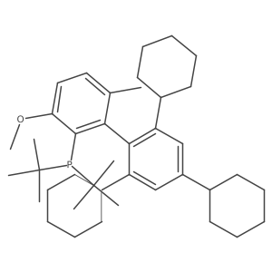 Di-tert-butyl(2',4',6'-tricyclohexyl-3-methoxy-6-methyl-[1,1'-biphenyl]-2-yl)phosphine Structure