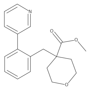 4-(2-Pyridin-3-yl-benzyl)-tetrahydro-pyran-4-carboxylic acid methyl ester结构式
