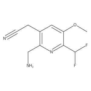 2-(Aminomethyl)-6-(difluoromethyl)-5-methoxypyridine-3-acetonitrile Structure
