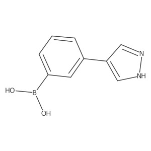3-(1H-Pyrazol-4-YL)phenylboronic acid结构式