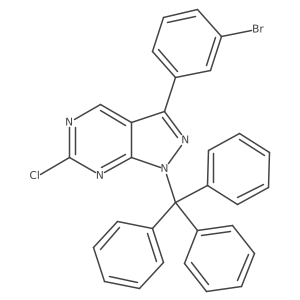 3-(3-bromo-phenyl)-6-chloro-1-trityl-1H-pyrazolo[3,4-d]pyrimidine结构式