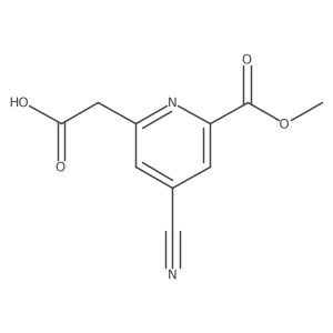 [4-Cyano-6-(methoxycarbonyl)pyridin-2-YL]acetic acid结构式