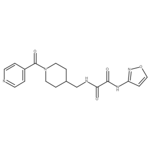 N1-((1-isonicotinoylpiperidin-4-yl)methyl)-N2-(isoxazol-3-yl)oxalamide Structure