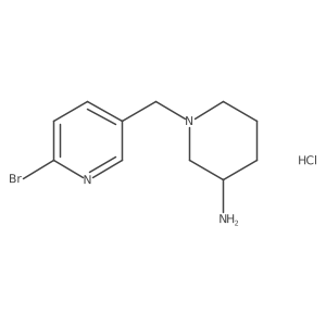 1-((6-Bromopyridin-3-yl)methyl)piperidin-3-amine hydrochloride Structure