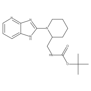 tert-butyl ((1-(3H-imidazo[4,5-b]pyridin-2-yl)piperidin-2-yl)methyl)carbamate结构式