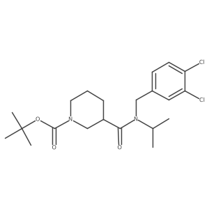 tert-Butyl 3-((3,4-dichlorobenzyl)(isopropyl)carbamoyl)piperidine-1-carboxylate Structure