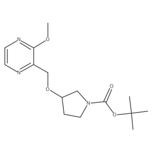 (R)-tert-butyl 3-((3-methoxypyrazin-2-yl)methoxy)pyrrolidine-1-carboxylate Structure