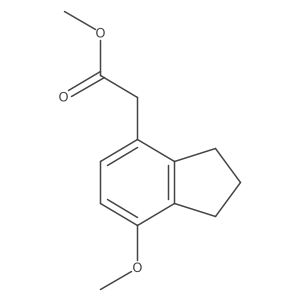 methyl 2-(7-methoxy-2,3-dihydro-1H-inden-4-yl)acetate结构式