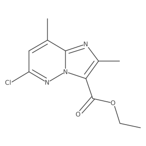 Ethyl 6-chloro-2,8-dimethylimidazo[1,2-b]pyridazine-3-carboxylate结构式