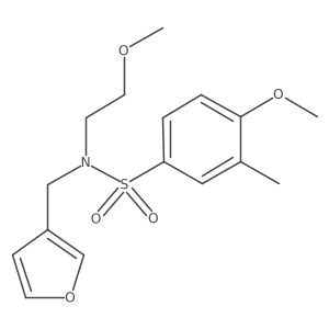 N-(furan-3-ylmethyl)-4-methoxy-N-(2-methoxyethyl)-3-methylbenzenesulfonamide Structure