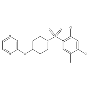 2-((1-((2,4-Dichloro-5-methylphenyl)sulfonyl)piperidin-4-yl)oxy)pyrazine Structure