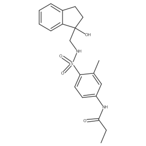 N-(4-(N-((1-hydroxy-2,3-dihydro-1H-inden-1-yl)methyl)sulfamoyl)-3-methylphenyl)propionamide结构式