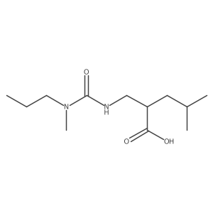 4-Methyl-2-({[methyl(propyl)carbamoyl]amino}methyl)pentanoic acid结构式