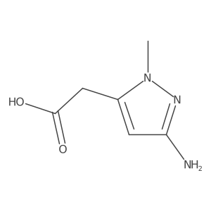 2-(3-Amino-1-methyl-1H-pyrazol-5-yl)acetic acid结构式