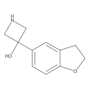 3-(2,3-Dihydro-1-benzofuran-5-yl)azetidin-3-ol Structure