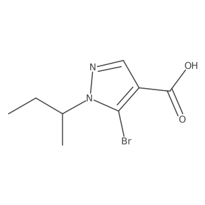 5-bromo-1-(butan-2-yl)-1H-pyrazole-4-carboxylic acid结构式