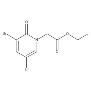 3,5-Dibromo-2-oxo-1(2H)-pyridineacetic acid ethyl ester结构式