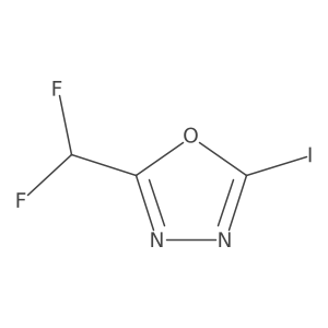2-(Difluoromethyl)-5-iodo-1,3,4-oxadiazole Structure