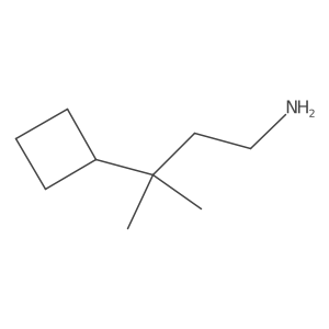 3-Cyclobutyl-3-methylbutan-1-amine结构式