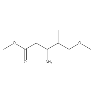 methyl (3S)-3-amino-5-methoxy-4-methylpentanoate结构式