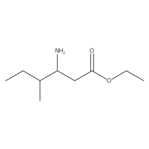 ethyl (3R)-3-amino-4-methylhexanoate结构式