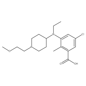 5-Chloro-3-(ethyl(1-(2-methoxyethyl)piperidin-4-yl)amino)-2-methylbenzoic acid结构式