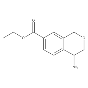 ethyl (4R)-4-amino-3,4-dihydro-1H-2-benzopyran-7-carboxylate结构式