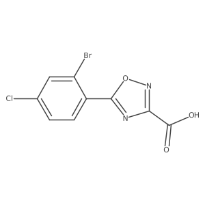 5-(2-Bromo-4-chlorophenyl)-1,2,4-oxadiazole-3-carboxylic acid结构式