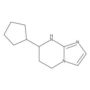 7-Cyclopentyl-5H,6H,7H,8H-imidazo[1,2-a]pyrimidine结构式