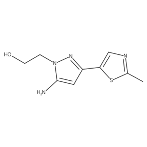2-[5-amino-3-(2-methyl-1,3-thiazol-5-yl)-1H-pyrazol-1-yl]ethan-1-ol Structure