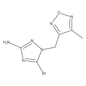 5-Bromo-1-[(4-methyl-1,2,5-oxadiazol-3-yl)methyl]-1H-1,2,4-triazol-3-amine结构式