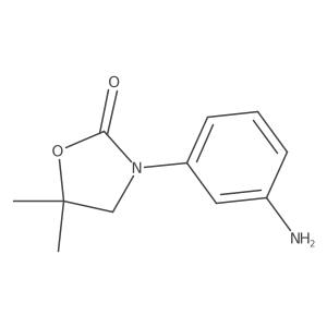 3-(3-Aminophenyl)-5,5-dimethyl-1,3-oxazolidin-2-one结构式