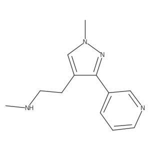 N-methyl-2-(1-methyl-3-(pyridin-3-yl)-1H-pyrazol-4-yl)ethan-1-amine Structure