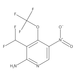 3-(Difluoromethyl)-5-nitro-4-(trifluoromethoxy)pyridin-2-amine Structure