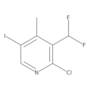 2-Chloro-3-(difluoromethyl)-5-iodo-4-methylpyridine Structure
