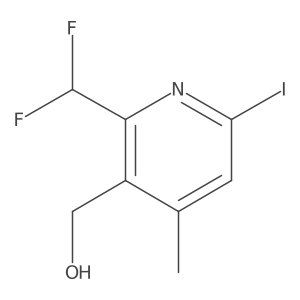 (2-(Difluoromethyl)-6-iodo-4-methylpyridin-3-yl)methanol Structure