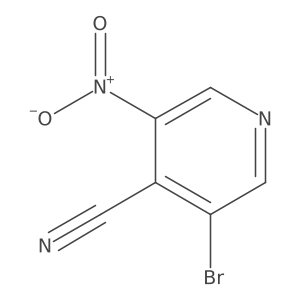 3-Bromo-5-nitroisonicotinonitrile结构式